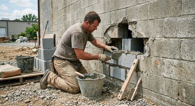 Block Wall Repair in Bells, TN