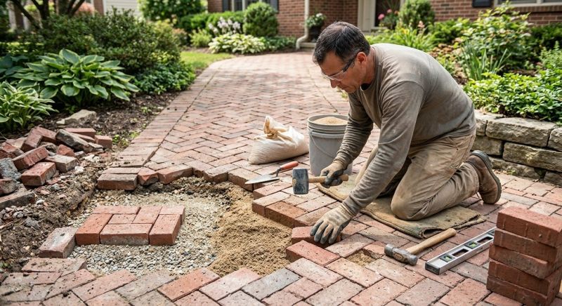 Brick Driveway Repair in Jackson, TN