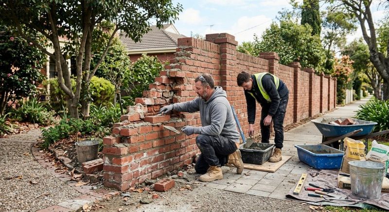 Brick Fence Repair in Jackson, TN