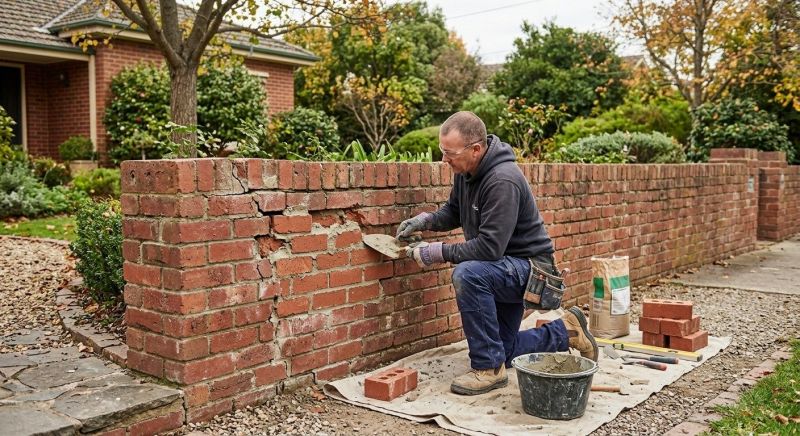 Brick Fence Repair in Jackson, TN