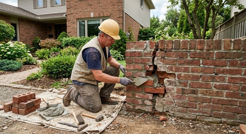 Brick Fence Repair in Jackson, TN