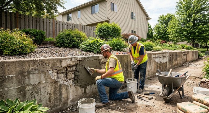 Brick Retaining Wall Repair in Jackson, TN