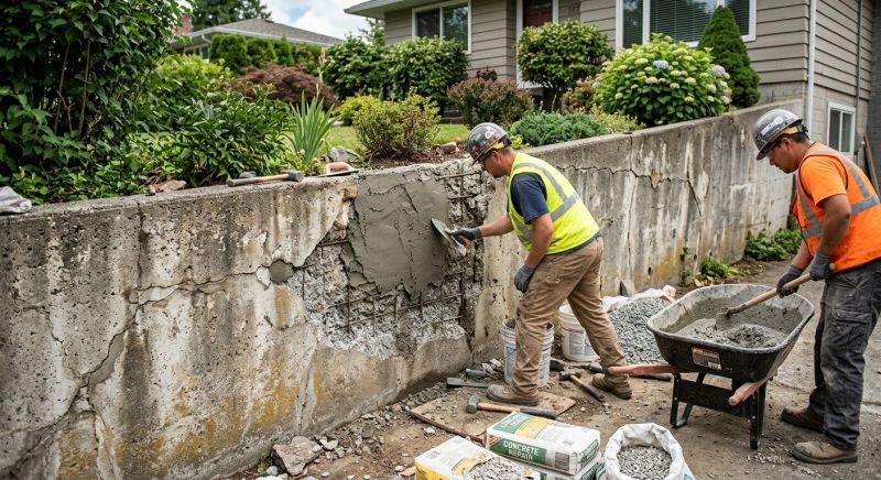 Brick Retaining Wall Repair in Jackson, TN