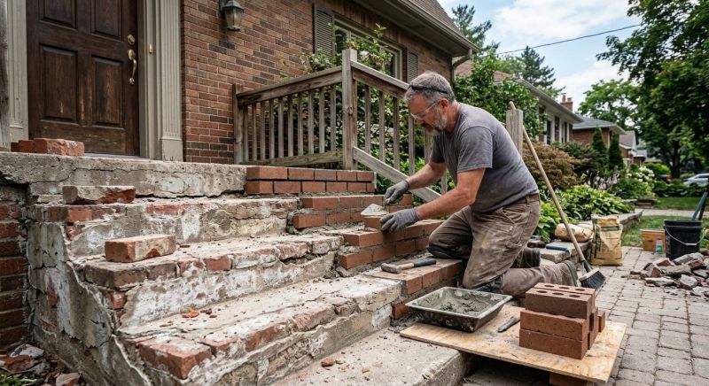 Brick Steps Repair in Jackson, TN