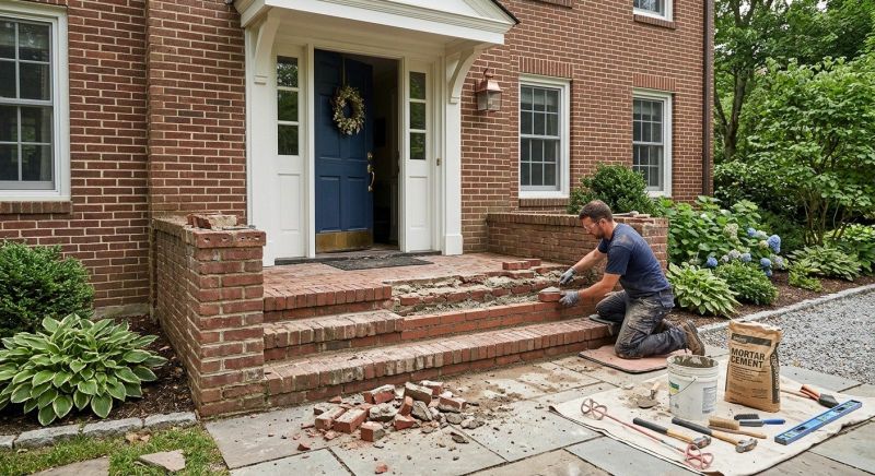 Brick Stoop Repair in Jackson, TN