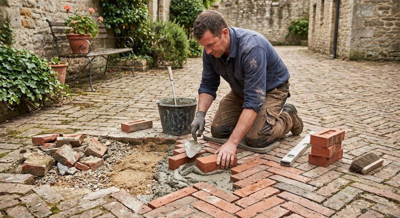 Entryway Brick Repair in Jackson, TN