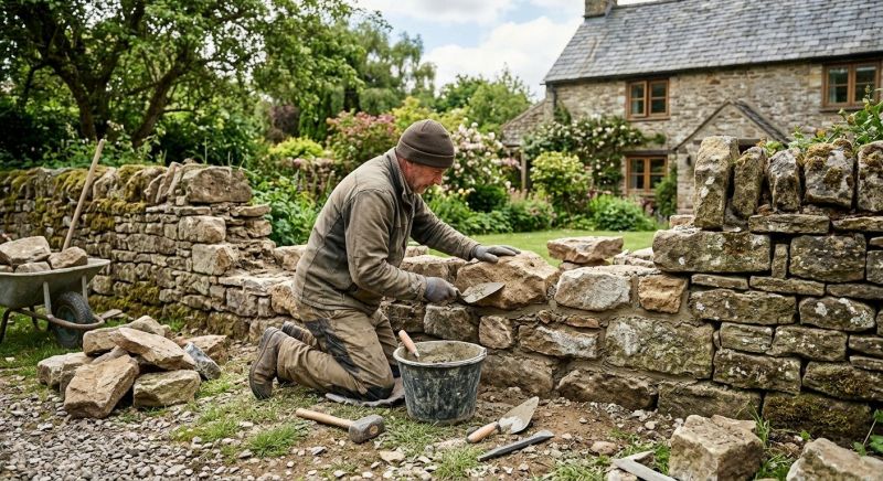 Stone Wall Repair in Milan, TN
