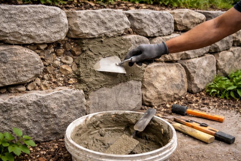 Stone Wall Repair in Milan, TN