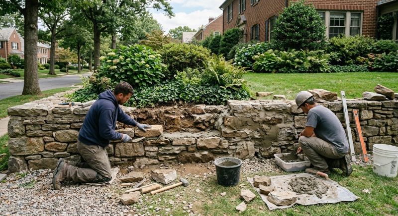 Stone Wall Repair in Milan, TN